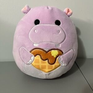 3/25$(Mix) Squishmallow Hanna The Purple Hippo Holding A Waffle 10”